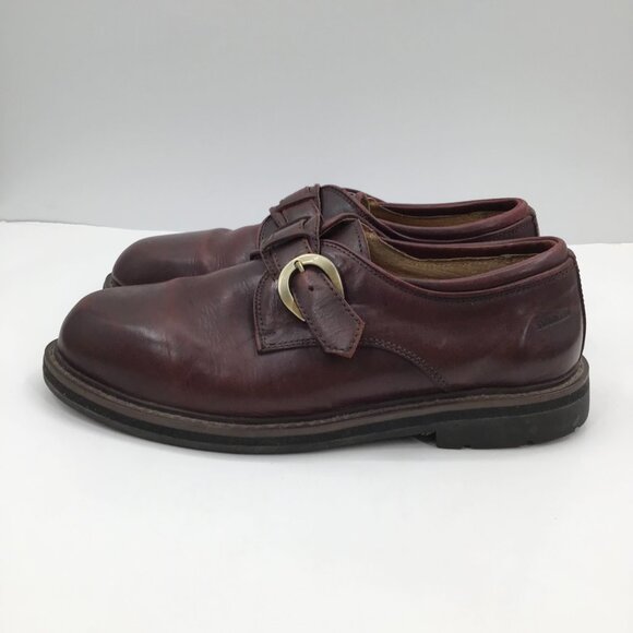 Vintage Men's 11 Toulon Amazonas Burgundy Shoes Monk Strap Leather Punk Gothic - Picture 5 of 13